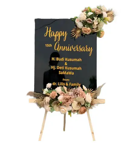 Papan Bunga Akrilik Ngraket