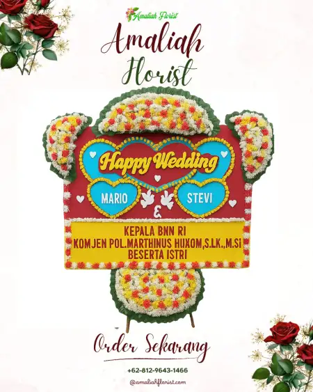 Papan Bunga Pernikahan Ngraket