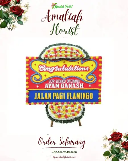 Sewa Papan Bunga Ngraket